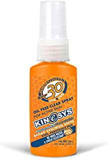 KINeSYS Performance Sunscreen SPF 30, Kids, Fragrance Free Spray, Sunscreen For Sensitive Skin, Face & Body, Baby to Adult, Oil, Alcohol, Oxybenzone & Preservative FREE, 70+ Sprays, 1 Fl Oz