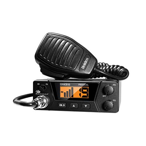 Uniden PRO505XL 40-Channel CB Radio. Pro-Series, Compact Design. Public Address (PA) Function. Instant Emergency Channel 9, External Speaker Jack, Large Easy to Read Display. - Black