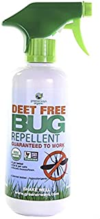 Greenerways Organic Insect Repellent, DEET-Free, Premium, USDA Organic, Non-GMO, Natural Mosquito-Repellent, Bug Repellant, Bug Spray, Clothing Safe, Kid Safe, Pet Safe, Baby Safe, Pest Control, 16OZ