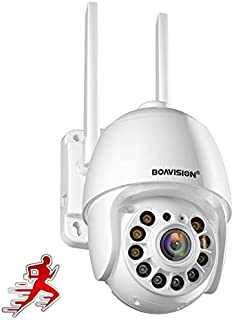 Security Camera Outdoor, Wireless WiFi IP Camera,Motion Detection, auto Tracking,2.4ghz Two Way Talk,HD 1080P pan Tile Full Color Night Vision Waterproof Outdoor Surveillance Boavision HD22M102M