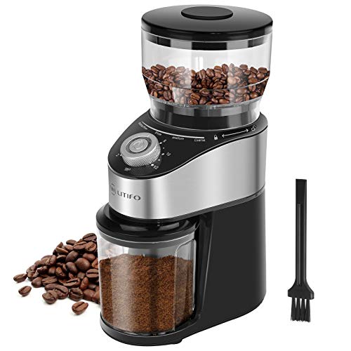 LITIFO Electric Burr Coffee Grinder, 2-12 Cup Conical Coffee Bean Grinder Stepless Control Stainless Steel Burr Mill Grind for Espresso, Drip Coffee, French Press and Percolator Coffee