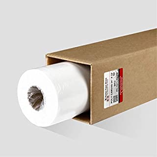 24'' x 75 ft. Professional Grade Matte Bright White Polyester Inkjet 15 mil / 8 oz / 280 GSM Canvas for Wide Format Printer Manufactured by Plotter Paper Direct