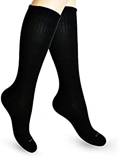 SocksLane Cotton Compression Socks for Women & Men. 15-20 mmHg Support Knee-High