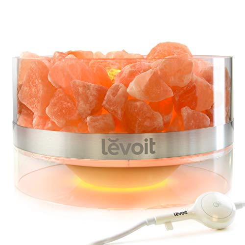 LEVOIT Aria Himalayan Salt Lamp, Pink Rock Large Crystal Natural Himilian Gift Night Light (ETL Certified) Touch Dimmer, 8.5lbs