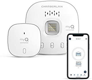 myQ Smart Garage Door Opener Chamberlain myQ-G0401 - Wireless Smart Garage Hub and Controller, Wi-Fi and Bluetooth, Smartphone Control, White