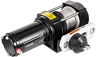 VEVOR Truck Winch 3,500LBS, Electric Winch Synthetic Rope 11m/36ft, Power Winch Jeep Winch with Wireless Remote Control and Powerful Motor for UTV, ATV, Jeep, and Truck in Car Lift