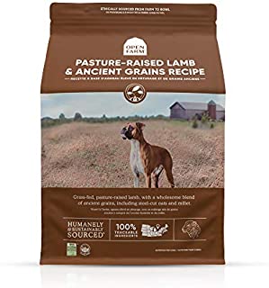 Open Farm Pasture-Raised Lamb & Ancient Grains Dry Dog Food, Fresh Grass-Fed Lamb Recipe with Wholesome Grains and No Artificial Flavors or Preservatives, 4 lbs