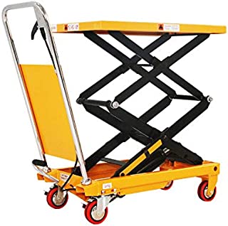 SOVAN'S Manual Double Scissor Hydraulic Lift Table Cart 330lbs Capacity 43.3