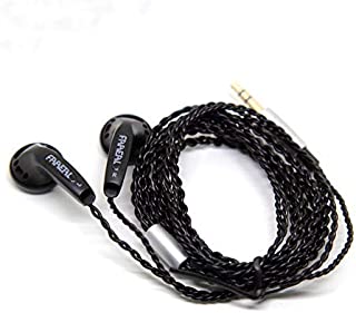 FAAEAL Snow-Lotus 1.0/1.0+ HiFi Earphone 64 Ohm DIY Heavy Bass Sound Quality Music Earphones DJ Earphones (Snow-Lotus 1.0, Black)