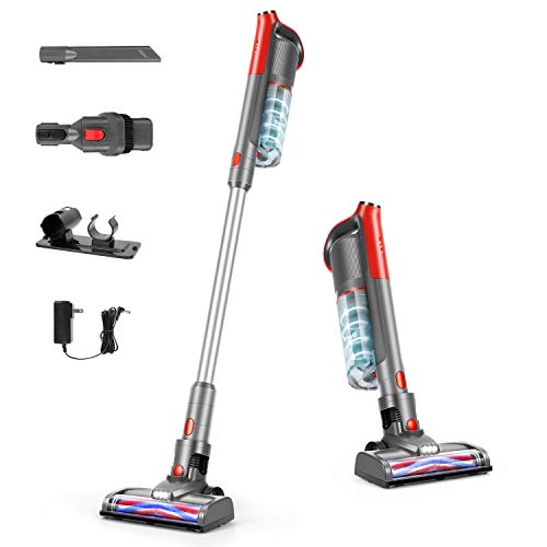 GeeMo Cordless Vacuum Cleaner, Powerful Suction 4 in 1 Brushless Motor Stick Vacuum for Home Hardwood Floor Pet Hair K14