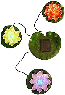 superdream Floating Solar Lily Pads Lights for Pond Decor