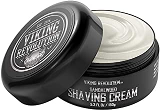 Luxury Shaving Cream for Men- Sandalwood Scent - Soft, Smooth & Silky Shaving Soap - Rich Lather for the Smoothest Shave - 5.3oz