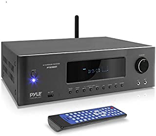 1000W Bluetooth Home Theater Receiver - 5.2-Ch Surround Sound Stereo Amplifier System with 4K Ultra HD, 3D Video & Blu-Ray Video Pass-Through Supports, MP3/USB/AM/FM Radio - Pyle PT696BT