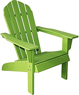 ResinTEAK HDPE Poly Lumber Adirondack Chair, Apple Green | Adult-Size, Weather Resistant for Patio Deck Garden, Backyard & Lawn Furniture | Easy Maintenance & Classic Adirondack Chair Design