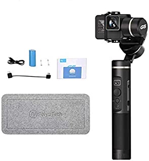 FeiyuTech G6 Gimbal Stabilizer for Gopro 3-Axis Handheld Gimbal for Action Camera Hero 8,7,6,5/Sony RX0/Yi 4k/DJI Osmo Spalsh-Proof,WiFi&Bluetooth,Metal Texture with Screen,Offical-Authorized