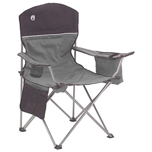 Coleman Camping Chair with 4 Can Cooler | Chair with Built In 4 Can Cooler, Gray