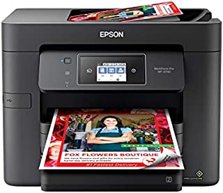 Epson WorkForce Pro WF-3730 All-in-One Wireless Color Printer with Copier, Scanner, Fax and Wi-Fi Direct,Black,10-1/2 x 7-1/2 x 6-1/2 in