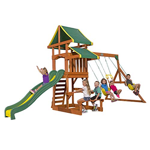 Backyard Discovery Tucson All Cedar Wood Playset Swing Set