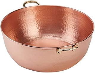 New DEMMEX 1.5mm Thick Hammered Copper Jam Pan, 11.6 Quart