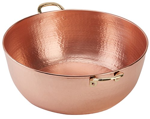 New DEMMEX 1.5mm Thick Hammered Copper Jam Pan, 11.6 Quart