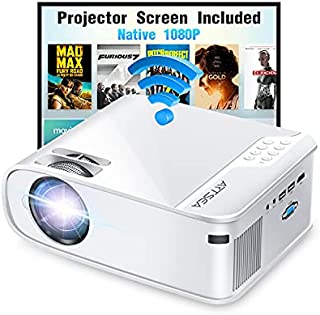 Projector, ARTSEA 5G WiFi Projector W25 Native 1080P Projector 8500L HD Outdoor Video Projector 300