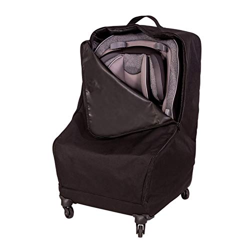 J.L. Childress Spinner Wheelie Deluxe Car Seat Travel Bag, Black