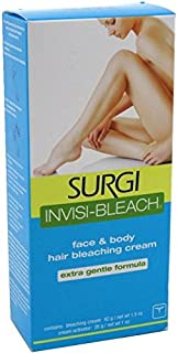 Surgi Invisi-Bleach Face & Body Hair Bleaching Cream 1.5 oz