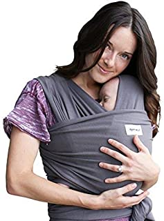 Sleepy Wrap Baby Carrier, Dark Grey Stretchy Ergo Sling from Newborns to 35lbs