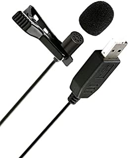 Movo M1 USB Lavalier Lapel Clip-on Omnidirectional Microphone for Laptop, PC and Mac, Perfect Podcasting, Gaming, Streaming and Desktop Mic (20-Foot Cord)