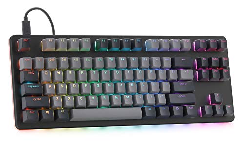 Drop CTRL Mechanical Keyboard  Tenkeyless TKL (87 Key) Gaming Keyboard, Hot-Swap Switches, Programmable Macros, RGB LED Backlighting, USB-C, Doubleshot PBT, Aluminum Frame (Cherry MX Brown, Black)