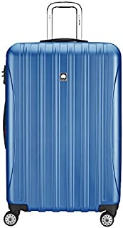 DELSEY Paris Helium Aero Hardside Expandable Luggage with Spinner Wheels, Blue Textured, Checked-Large 29 Inch