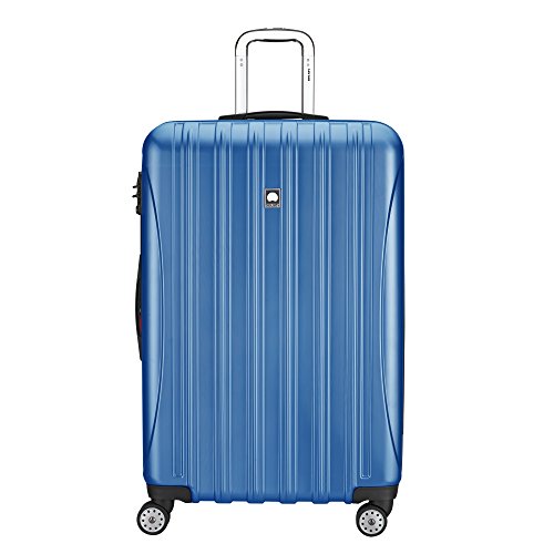 DELSEY Paris Helium Aero Hardside Expandable Luggage with Spinner Wheels, Blue Textured, Checked-Large 29 Inch