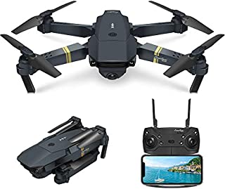 Quadcopter Drone with Camera Live Video, EACHINE E58 WiFi FPV Quadcopter with 120° Wide-Angle 720P HD Camera Foldable Drone RTF - Altitude Hold, One Key Take Off/Landing, 3D Flip APP Control (E58 With 1 battery)