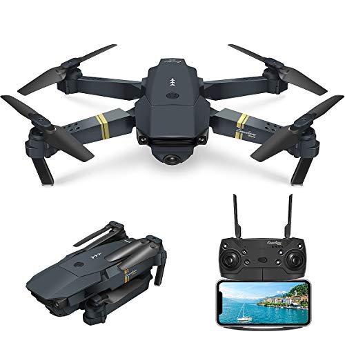 Quadcopter Drone with Camera Live Video, EACHINE E58 WiFi FPV Quadcopter with 120° Wide-Angle 720P HD Camera Foldable Drone RTF - Altitude Hold, One Key Take Off/Landing, 3D Flip APP Control (E58 With 1 battery)