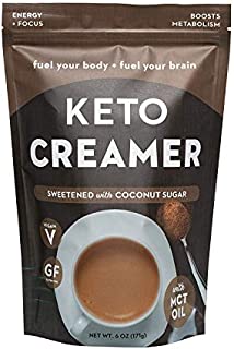 360 Nutrition KETO Creamer With MCT Oil | Sweetened with Coconut Sugar | Dairy Free Coffee Creamer Milk Substitute | Weight Loss, Energy, Fat Loss, Supports Ketosis