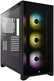 Corsair iCUE 4000X RGB Mid-Tower ATX PC Case - Black