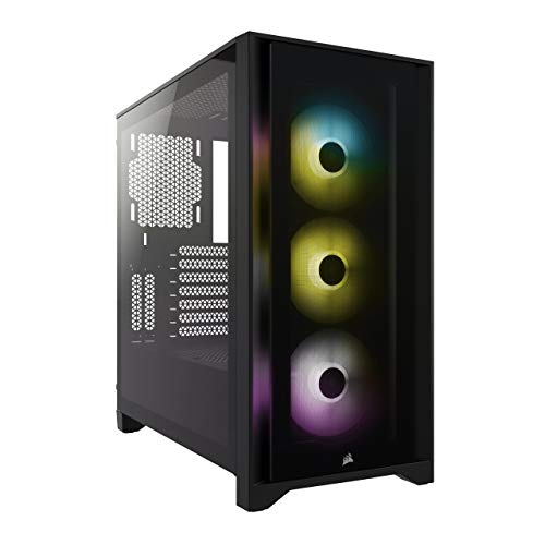 Corsair iCUE 4000X RGB Mid-Tower ATX PC Case - Black