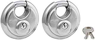 Master Lock 40T Stainless Steel Discus Padlock, 2 Pack