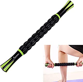 Muscle Roller Stick, Sportneer Massage Sticks for Athletes, Back Leg Muscle Massager for Reducing Soreness, Loosing Tightness, and Soothing Cramps (Black)