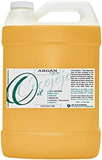 Argan Nut Oil Deodorized 128 oz 100% Pure Natural Moroccan Argon Nut Oil Unrefined Unscented Cold Pressed Extra Virgin 1 Gallon - Therapeutic Grade A for Hair Skin Body Nail and Beard - Marrakesh Oil