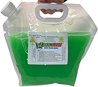 Wicked Slushy Frozen Margarita Mix. Each bag will make 1 gallon. Designed for frozen beverage machines. Just add water directly to the bag to mix + Taquila (50)