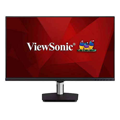 ViewSonic TD2455 24 Inch 1080p IPS 10-Point Multi Touch Screen Monitor with Advanced Dual-Hinge Ergonomics USB C HDMI and DisplayPort Out, Black