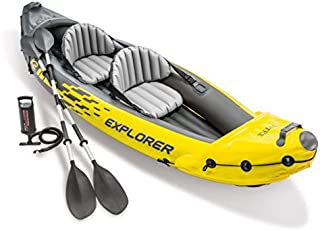 Intex Explorer K2 Kayak, 2-Person Inflatable Kayak Set with Aluminum Oars and High Output Air Pump