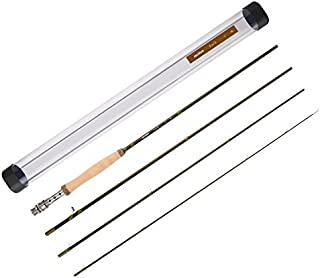 Piscifun Graphite Fly Fishing Rod 4 Piece 9ft - IM7 Carbon Fiber Blank - Accurate Placement - Ingenious Design - Chromed Guide and Durable Rod Tube 7wt