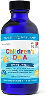 Nordic Naturals Childrens DHA, Strawberry - 4 oz - 530 mg Omega-3 with EPA & DHA - Brain Development & Function - Non-GMO - 48 Servings