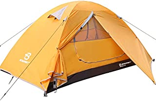 Bessport Camping Tent 1 Person Tent Waterproof Two Doors Tent Easy Setup Lightweight for Outdoor, Hiking Mountaineering Travel