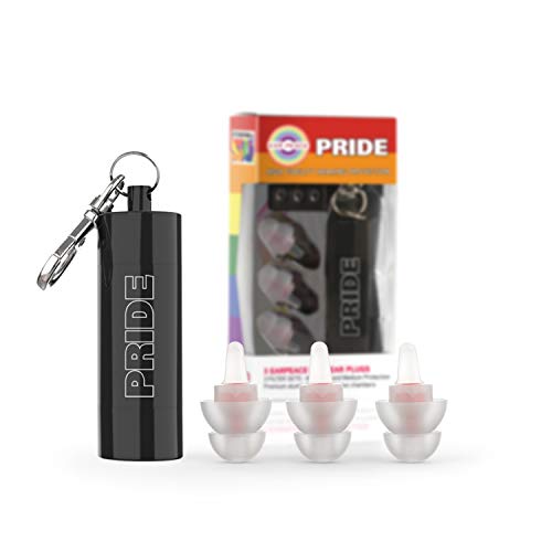 EarPeace Concert Ear Plugs - Reusable High Fidelity Earplugs - Hearing Protection for Music Festivals, DJs, Musicians, Motorcycles, Raves, Work & Airplane Noise Reduction (Pride Limited Edition)