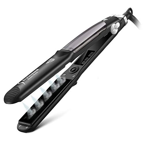 Salon Professional Maxiglide Steam Styler Glider Hair Straightener Dual Voltage Ceramic Flat Iron Tourmaline for International Travel Loreal Steampod Vapor Heat up Fast