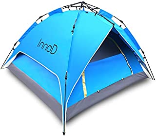 InnoD 3 Person Tent, Instant Pop up Dome Tent for Camping with Waterproof Rain Fly, Easy Setup Outdoor Camping Tent & Shelters