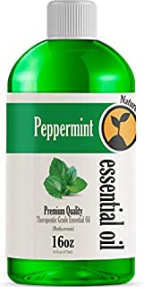 16oz - Bulk Size Peppermint Essential Oil (16 Ounce Total) - Therapeutic Grade Essential Oil - 16 Fl Oz Bottle